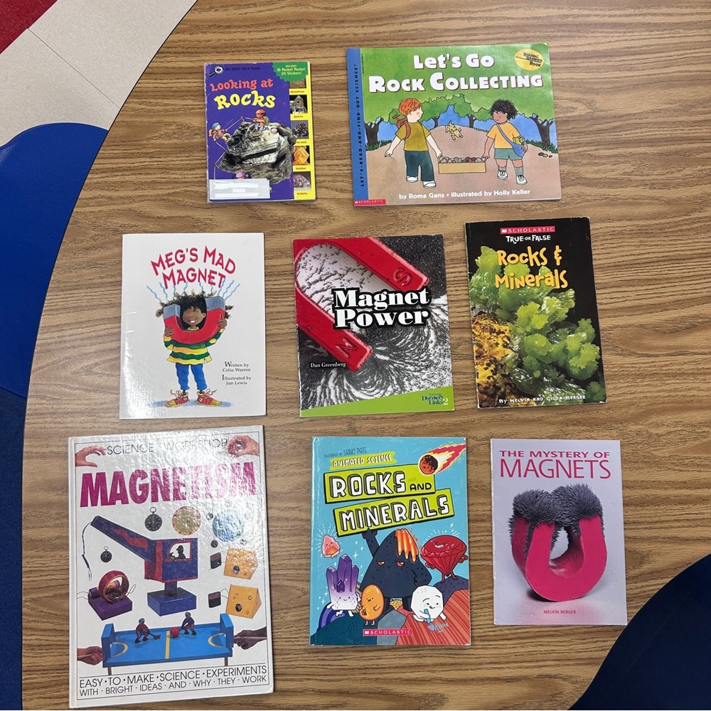 Assorted Kids Science Books - Rocks, Minerals & Magnets (Colorful Covers)